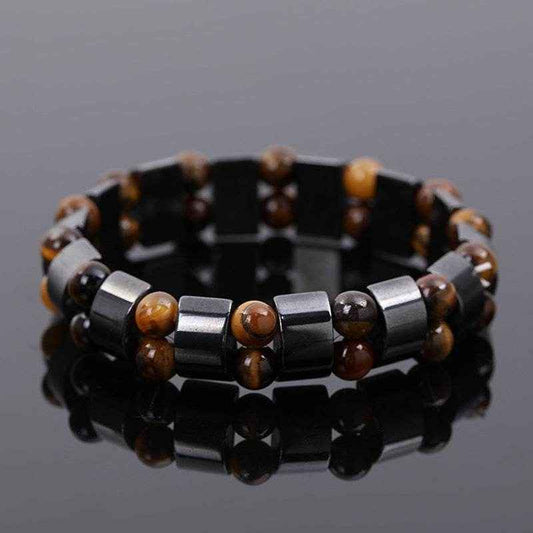 Black Agate Tiger Eye Bracelet