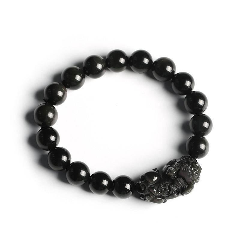 Rainbow Eye Obsidian Pixiu Bracelet - MystiCrystals