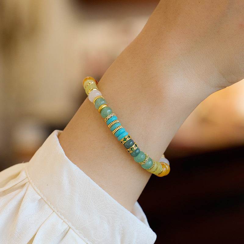 Rainbow Dopamine Natural Stone Bracelet - MystiCrystals