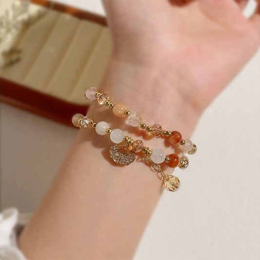 Crystal Fortune Lock Bracelet