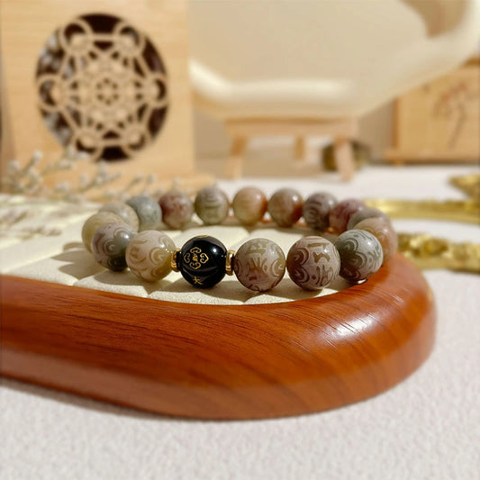 Bodhi Root Six-Word Mantra Zodiac Guardian Bracelet