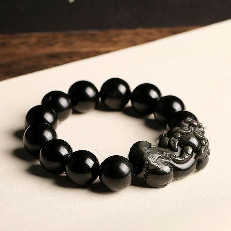 Rainbow Eye Obsidian Pixiu Bracelet - MystiCrystals
