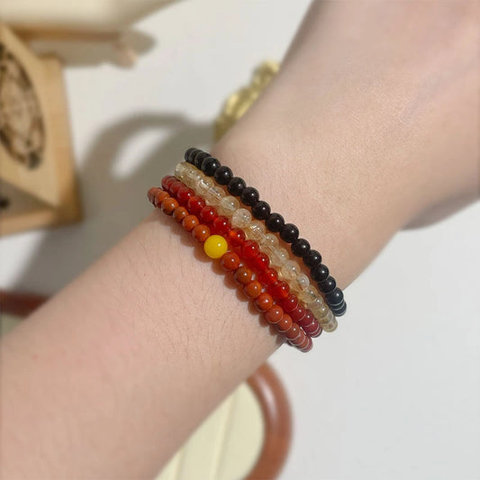 Emotional Balance & Healing Crystal Bracelet Stack