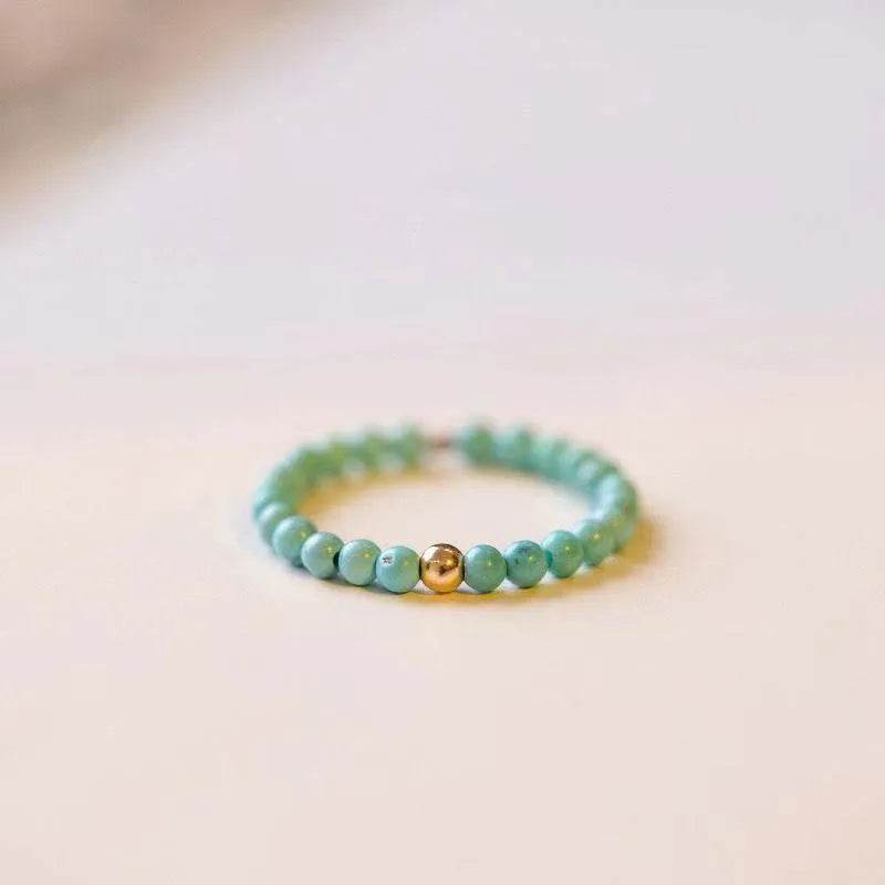 Tourmaline Turquoise Garnet Ring - MystiCrystals