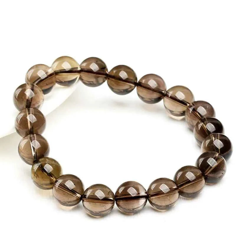 Natural Tea Quartz and Smoky Crystal Bracelet