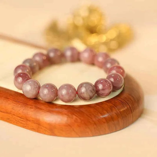 Amethyst & Pink Agate Beaded Bracelet