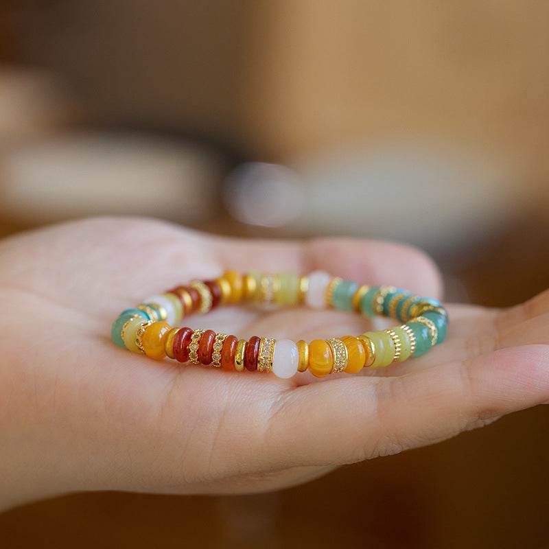 Rainbow Dopamine Natural Stone Bracelet - MystiCrystals