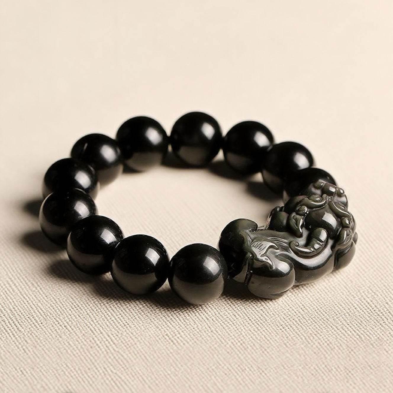 Rainbow Eye Obsidian Pixiu Bracelet - MystiCrystals