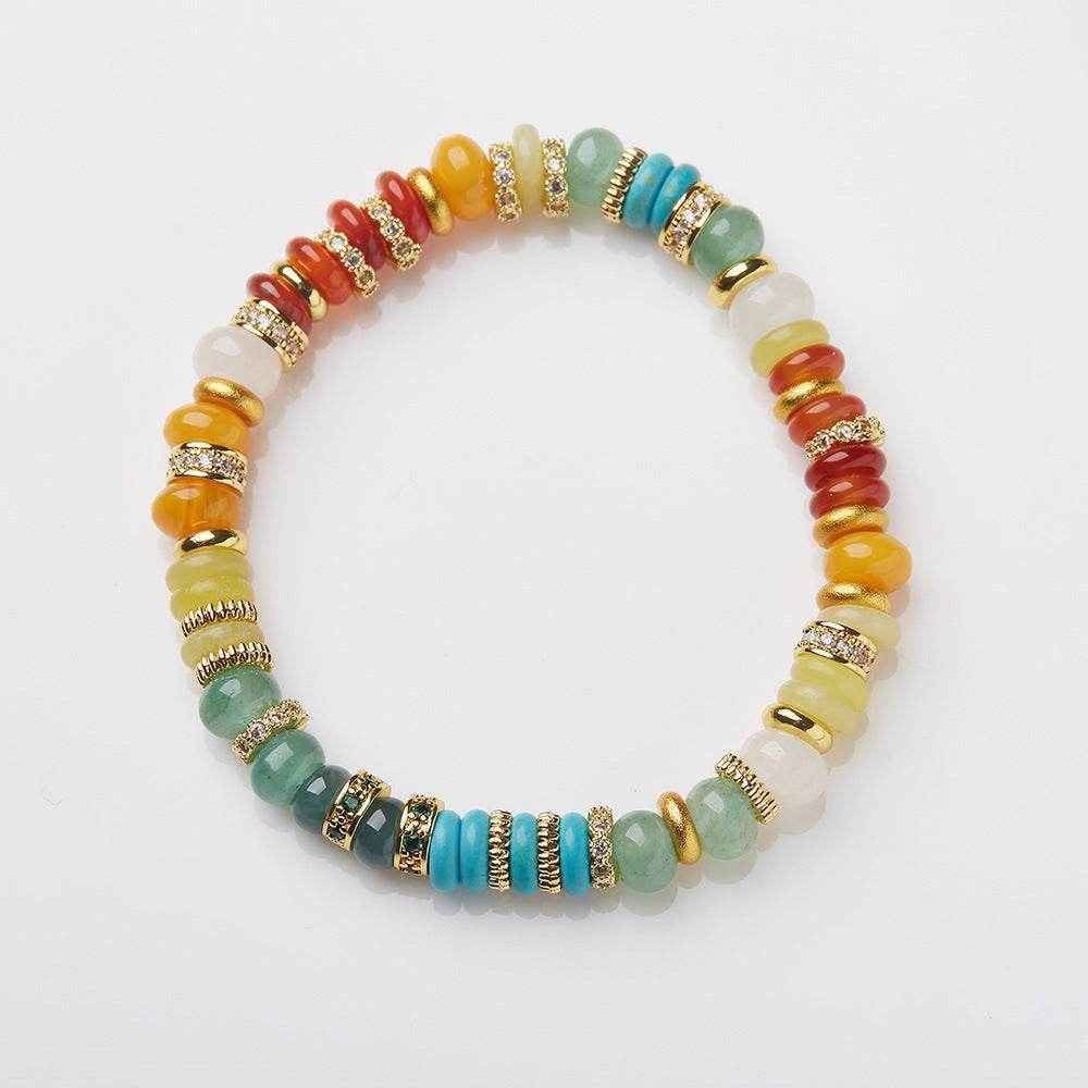 Rainbow Dopamine Natural Stone Bracelet
