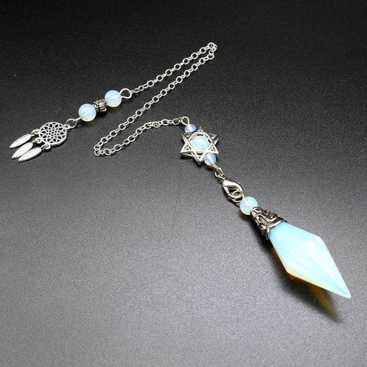 Natural Stone Double-Point Pendulum Ornament - Solcryst