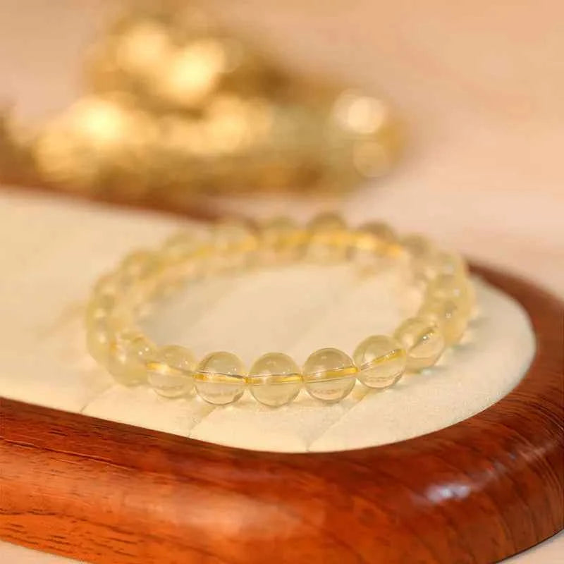 Natural Lemon Quartz Beaded Bracelet