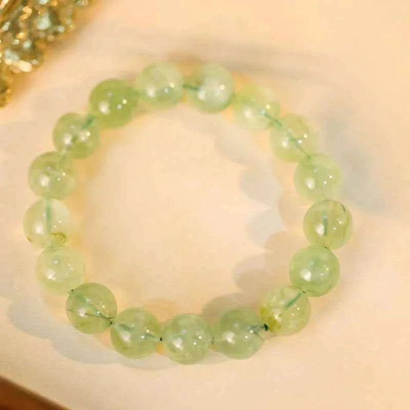 Green Prasiolite Beaded Bracelet
