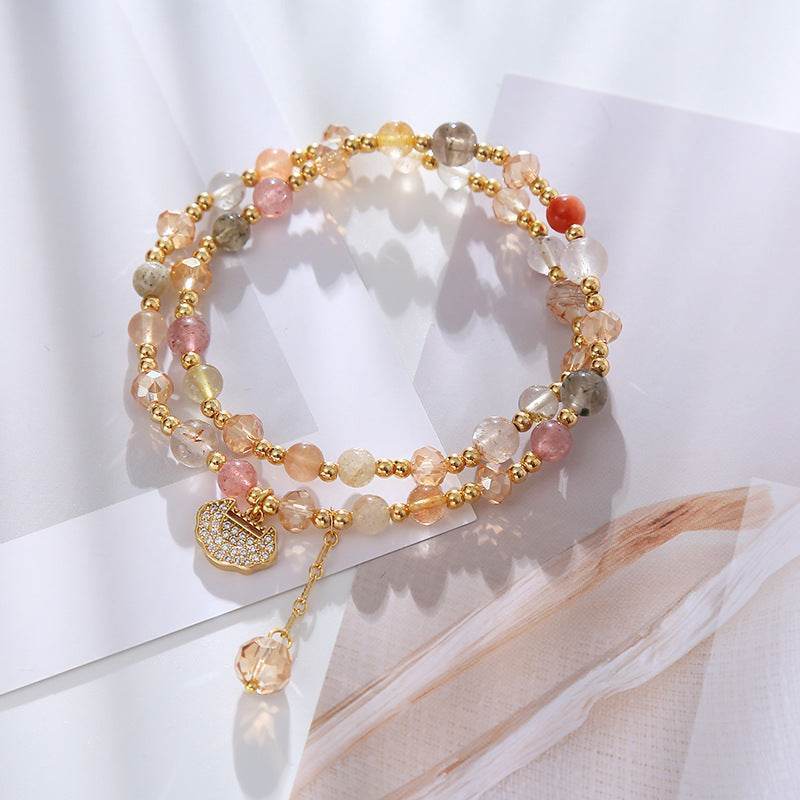 Crystal Fortune Lock Bracelet - MystiCrystals