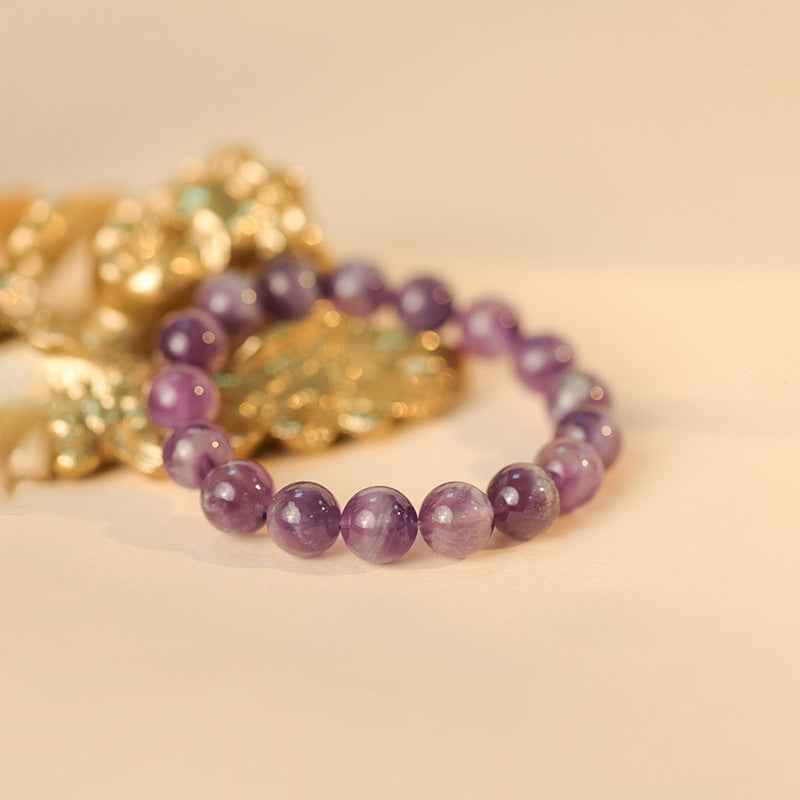 Natural Amethyst Beaded Bracelet