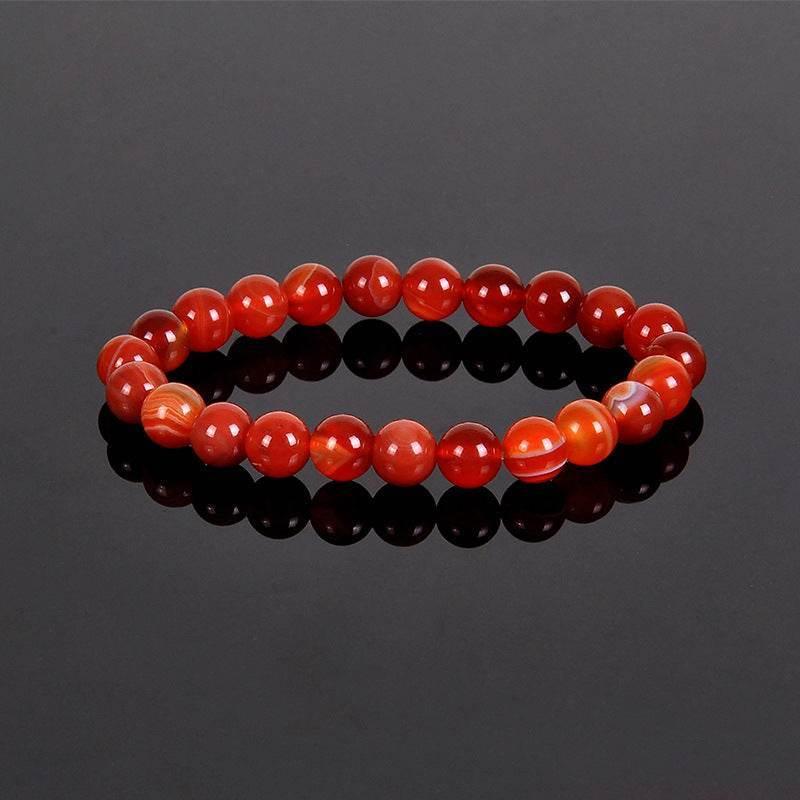8MM Natural Stone Bead Bracelet - MystiCrystals