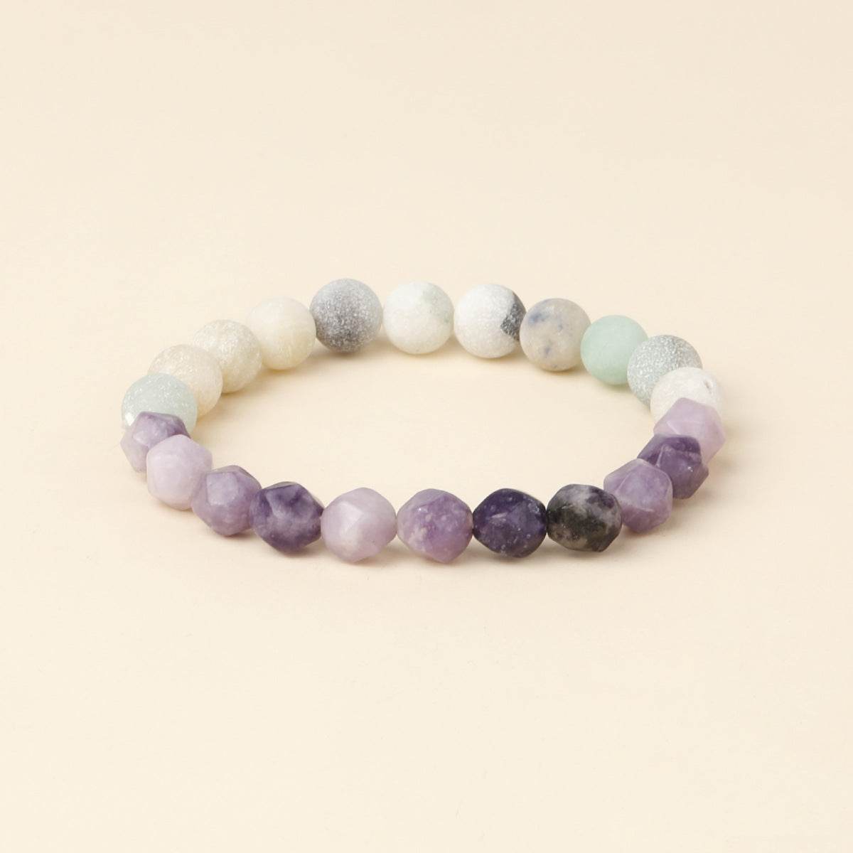 Bohemian Matte Black Agate & Silver Obsidian Bracelet - MystiCrystals