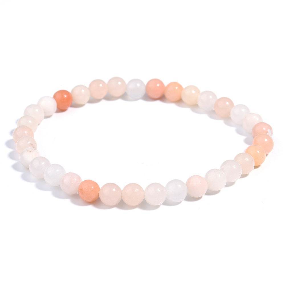 Handcrafted Pink Aventurine Bead Bracelet - MystiCrystals