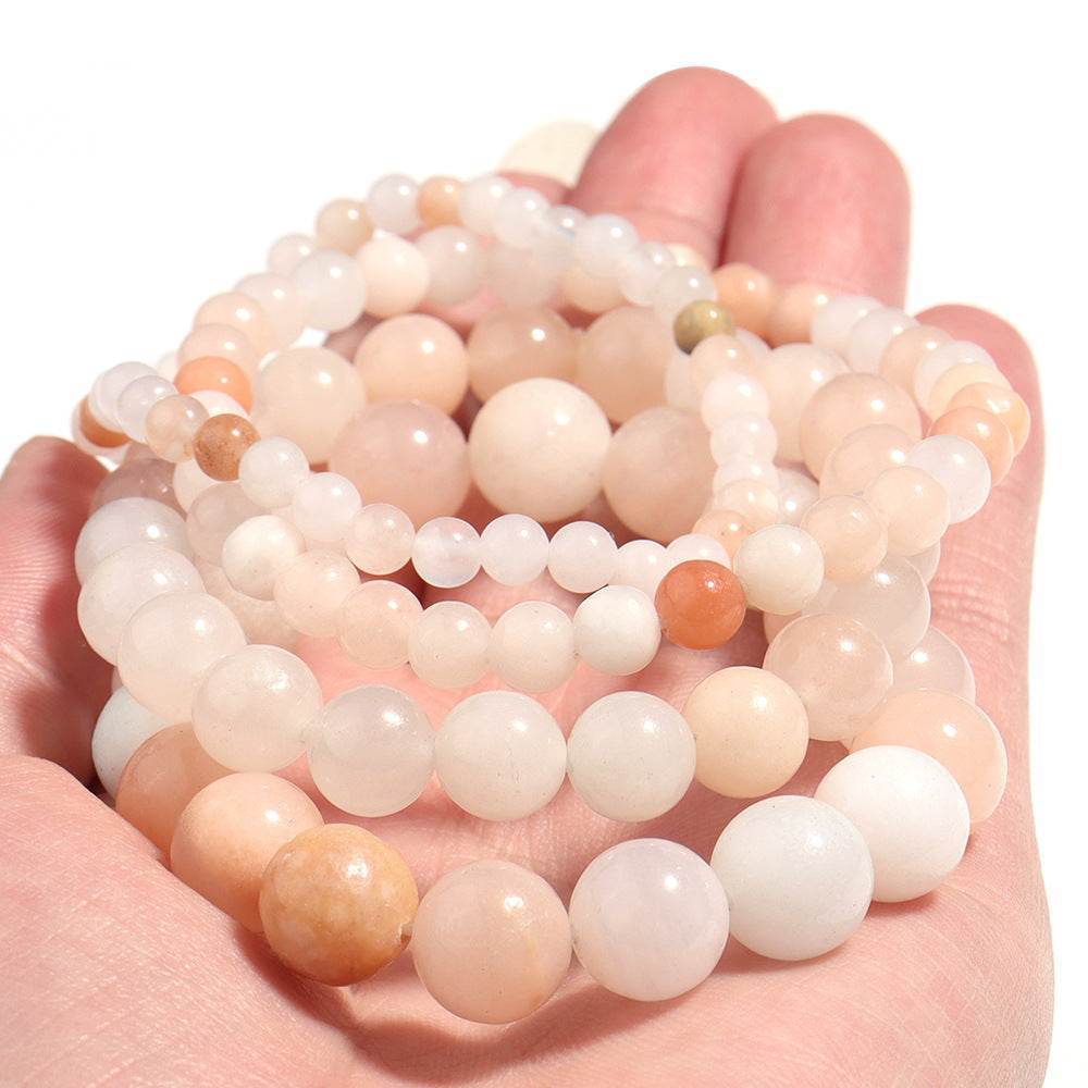 Handcrafted Pink Aventurine Bead Bracelet - MystiCrystals