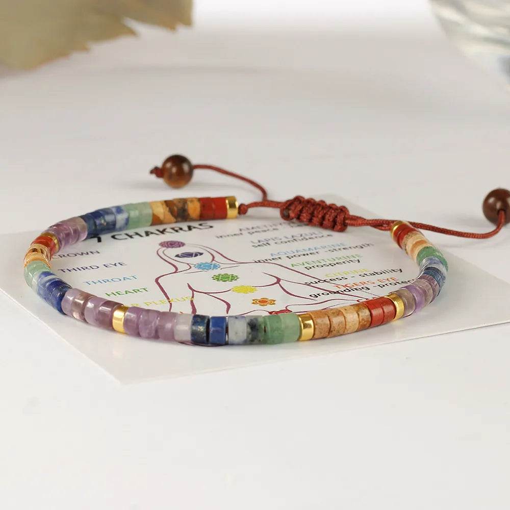 Adjustable Colorful Beaded Bracelet - MystiCrystals