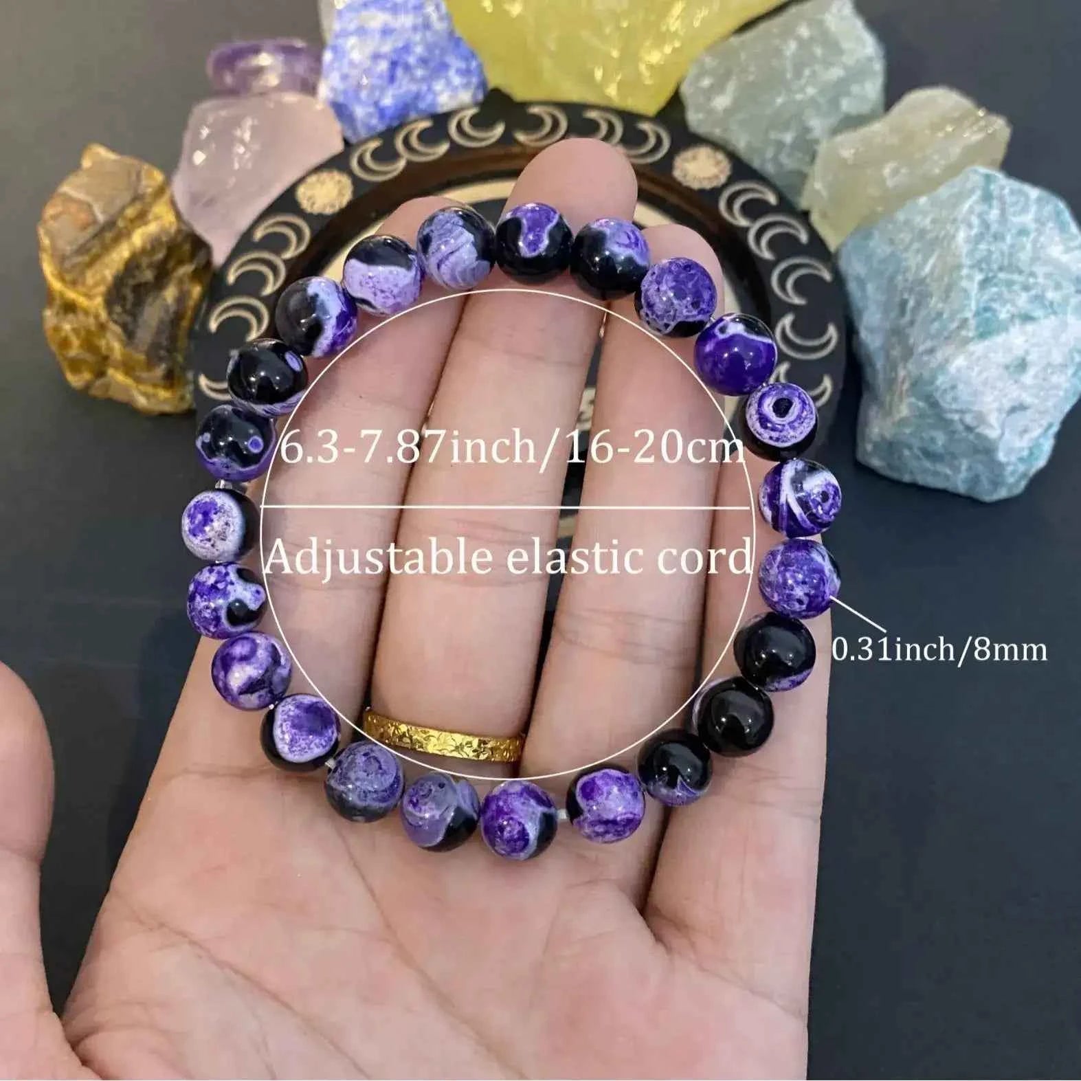 Bohemian Blue Agate Multi-Color Beaded Bracelet