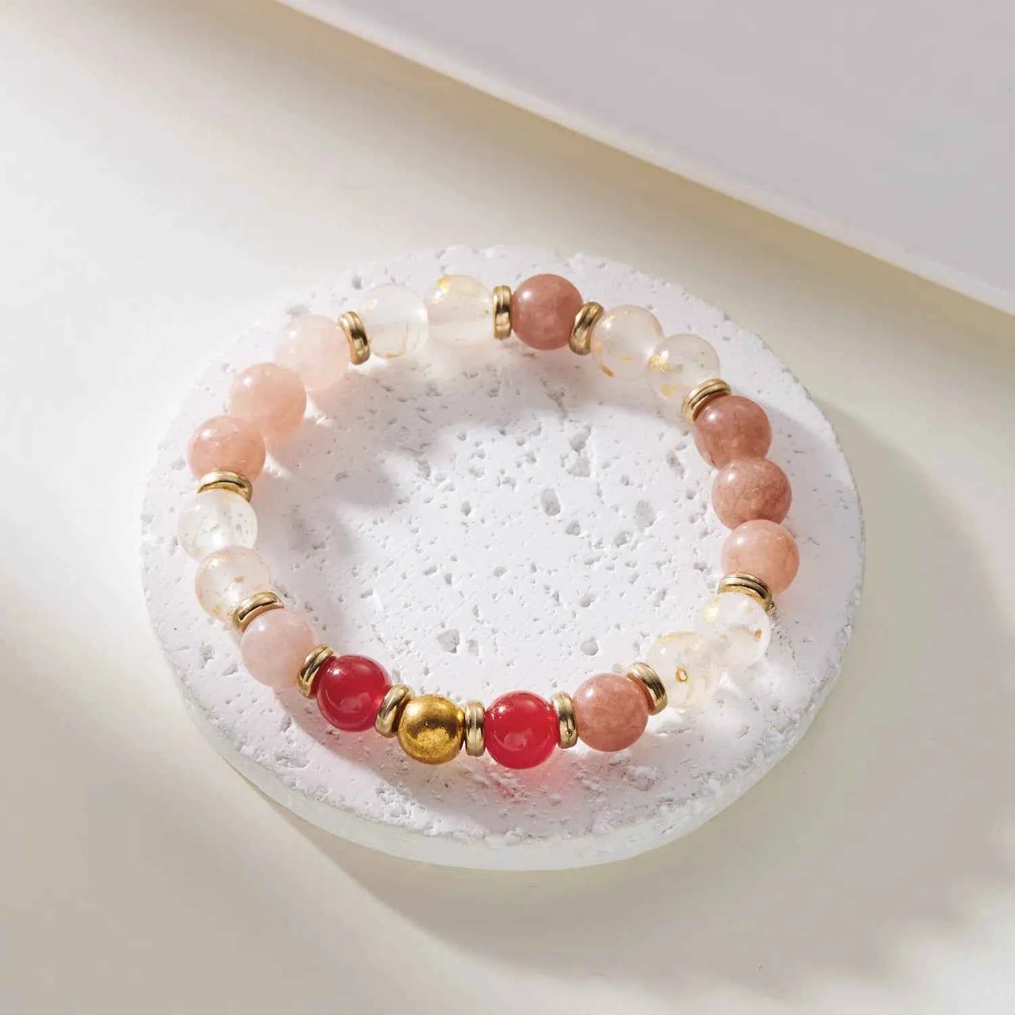 Colorful Dopamine-Inspired Natural Stone Bracelet