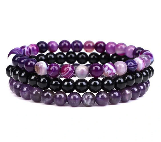 Healing Crystal Trio Bracelet Set - solcryst