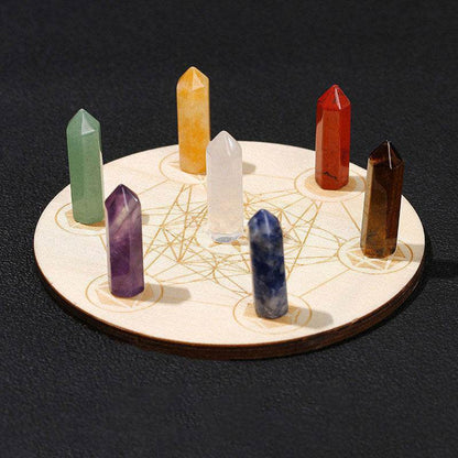 Rainbow Crystal Double-Point Hexagonal Set - MystiCrystals