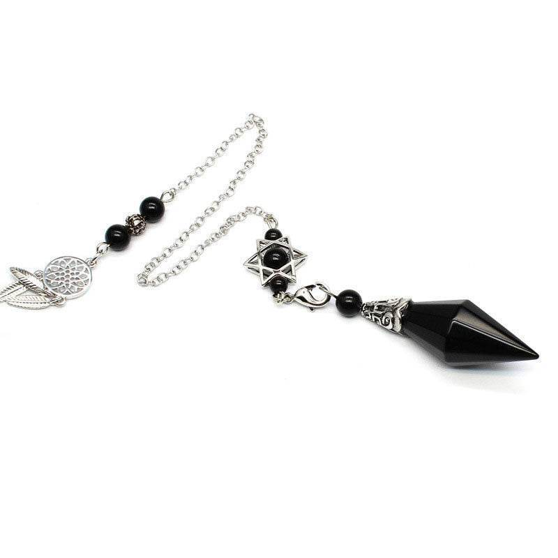 Natural Stone Double-Point Pendulum Ornament - MystiCrystals