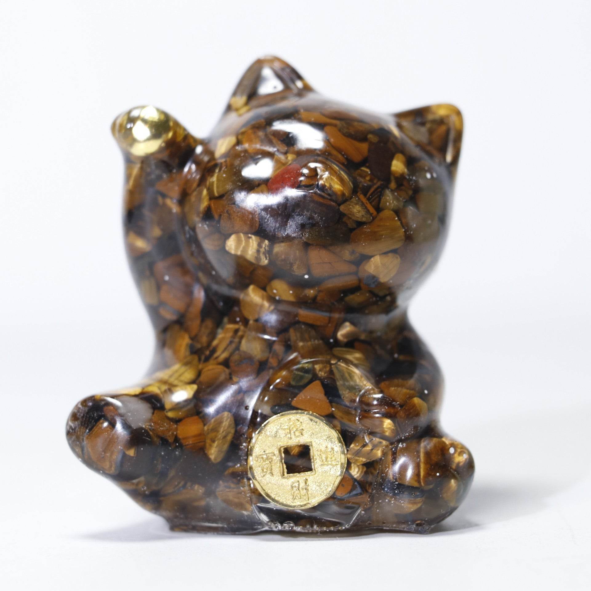Handcrafted Lucky Cat Crystal Ornament - MystiCrystals