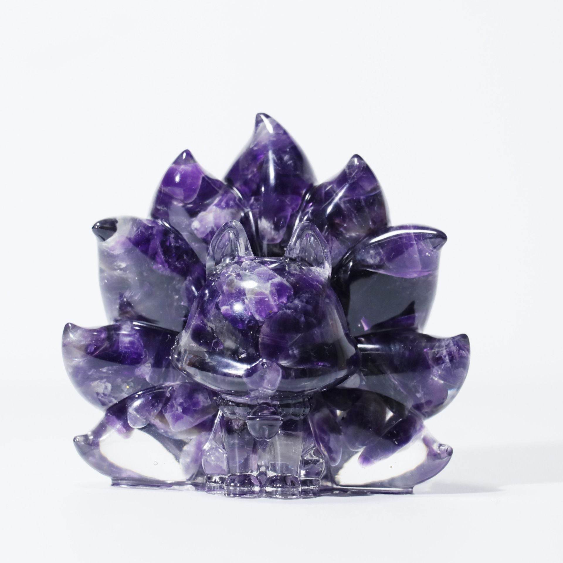 Natural Crystal Fox Ornament - MystiCrystals