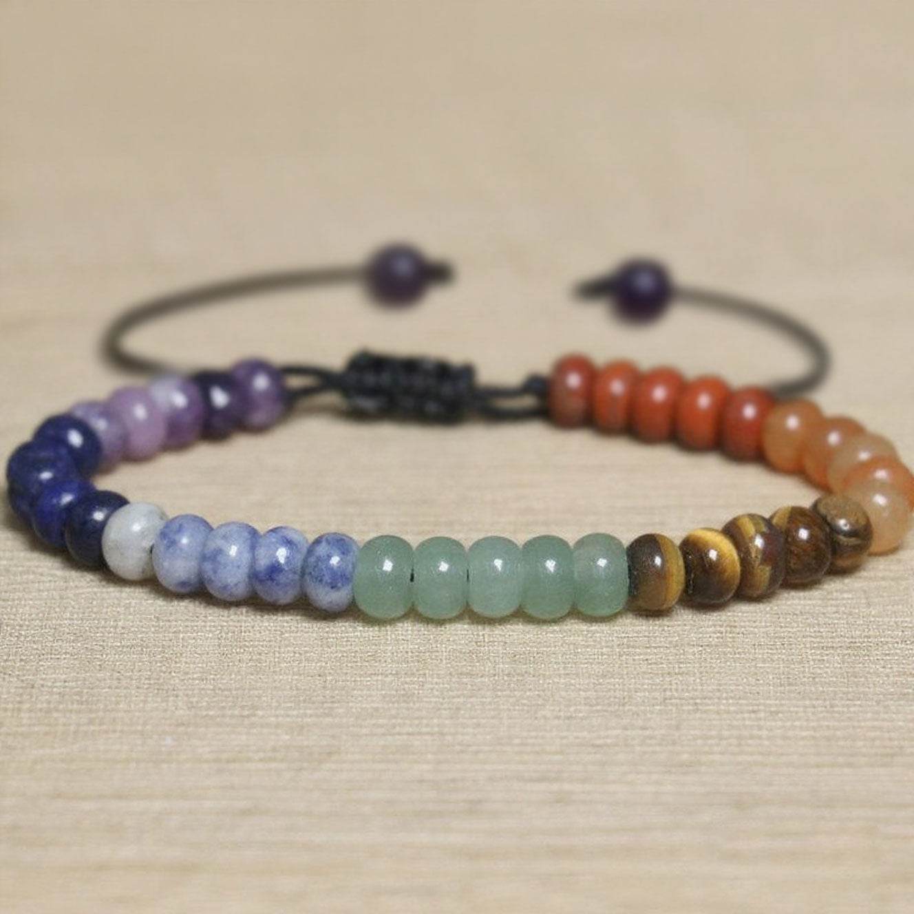 Adjustable Multi-Color Beaded Imperial Stone Bracelet - MystiCrystals