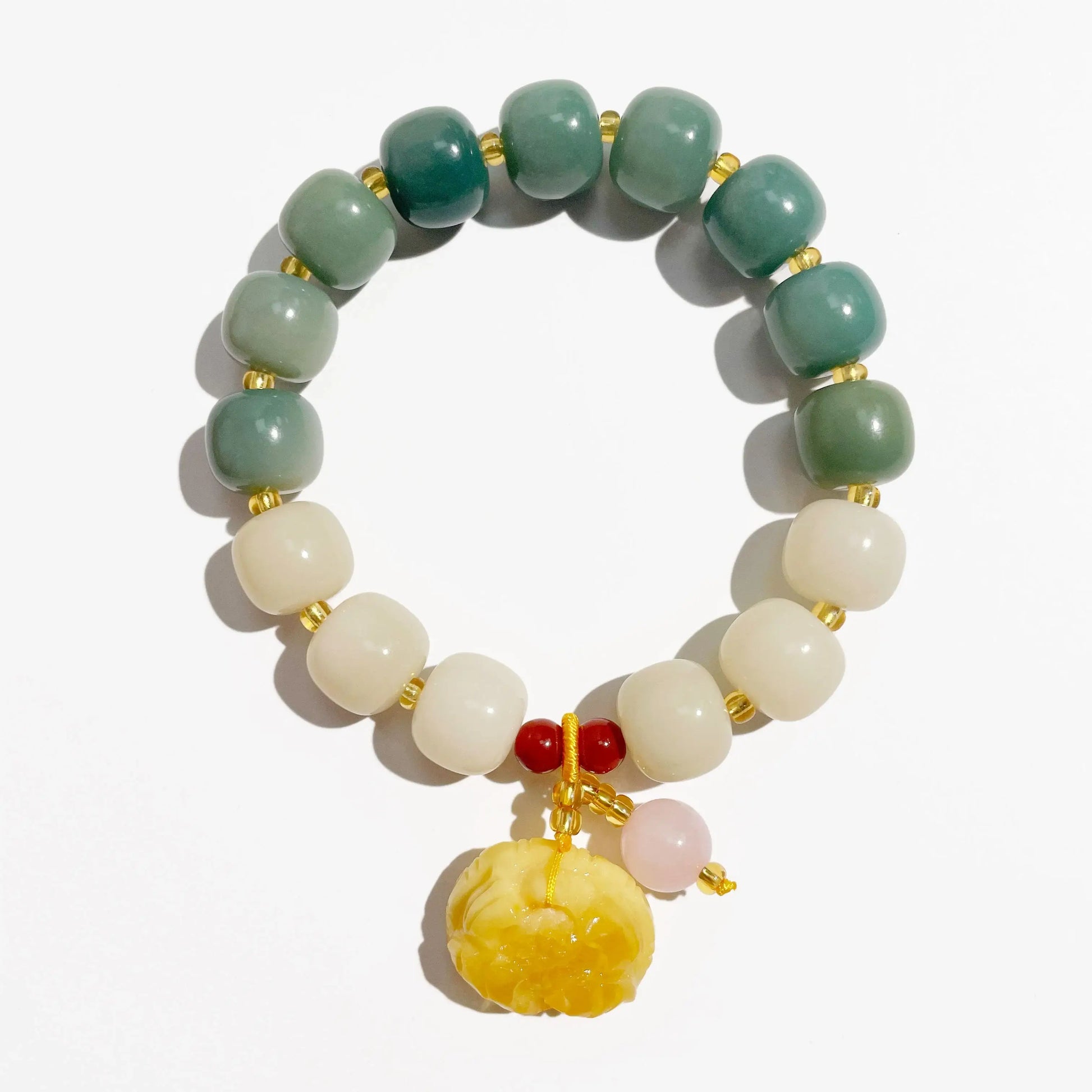 Flowing Veins White Jade Bodhi Bracelet for Clarity & Life Alignment - MystiCrystals