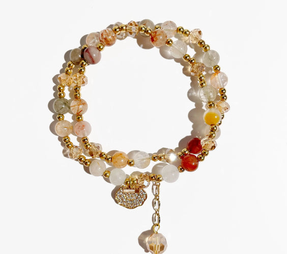 Crystal Fortune Lock Bracelet
