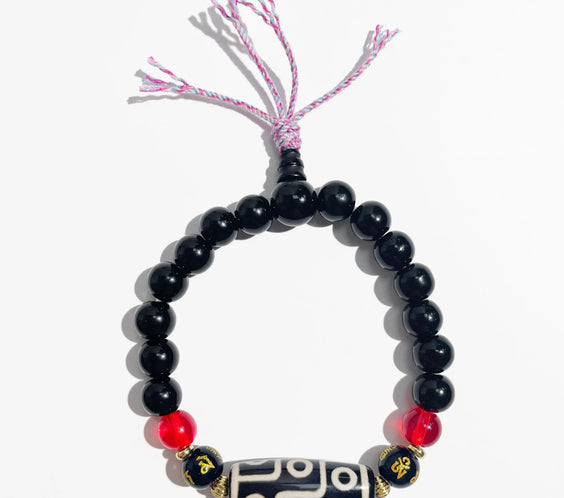 Ancient Tibetan Dzi Bracelet to Amplify Luck & Deflect Negativity - MystiCrystals