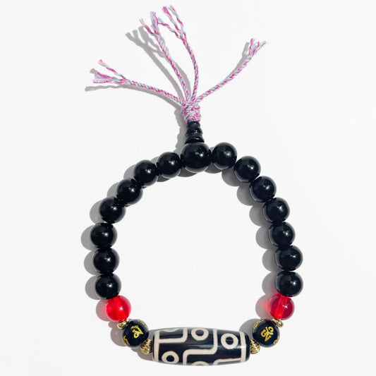 Ancient Tibetan Dzi Bracelet to Amplify Luck & Deflect Negativity - MystiCrystals
