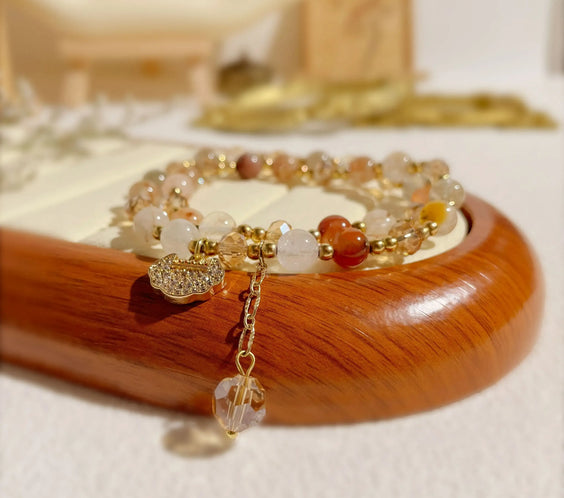 Crystal Fortune Lock Bracelet
