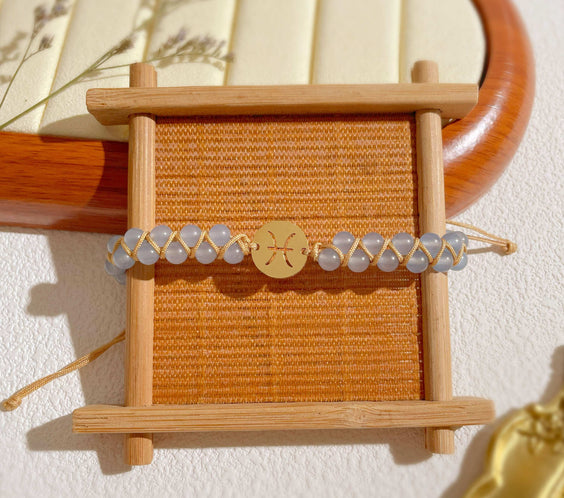 Zodiac Aura Protection Braided Stone Bracelet - MystiCrystals