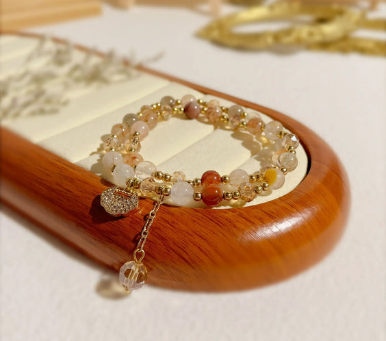 Crystal Fortune Lock Bracelet