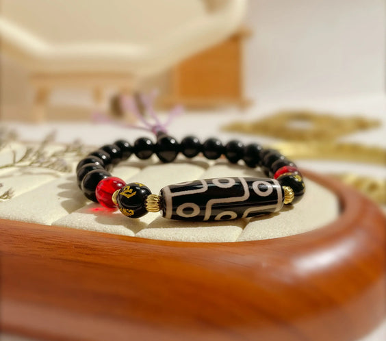 Ancient Tibetan Dzi Bracelet to Amplify Luck & Deflect Negativity - Solcryst