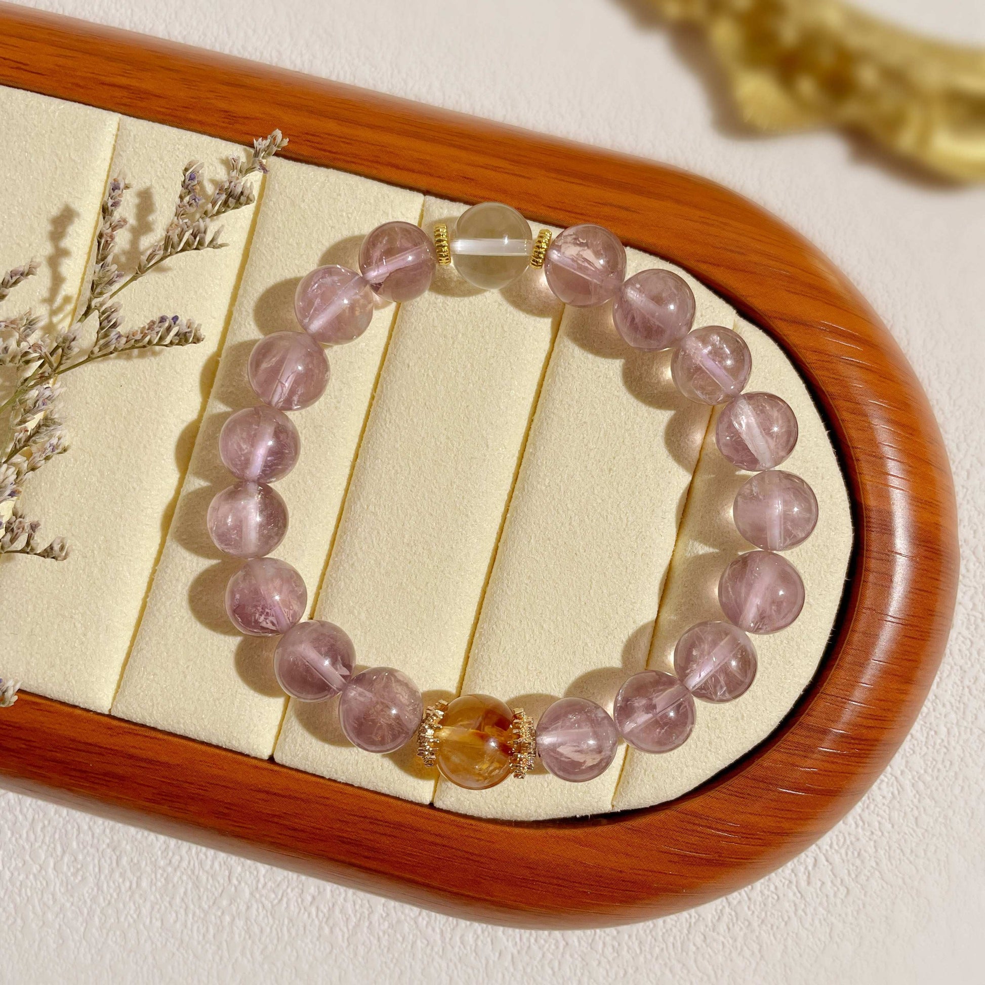 Natural Amethyst Bracelet for Stress Relief & Positive Vibes - MystiCrystals