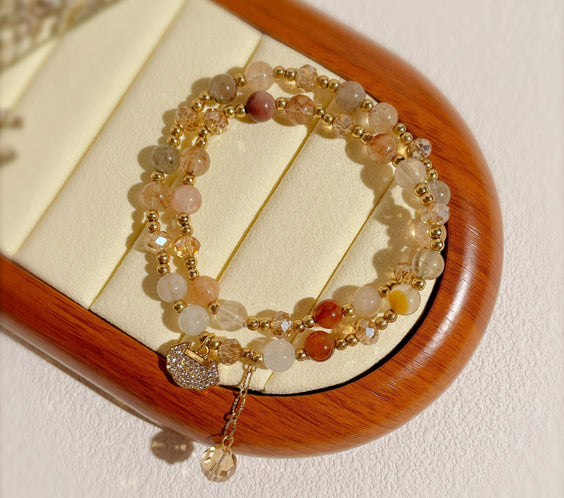 Crystal Fortune Lock Bracelet