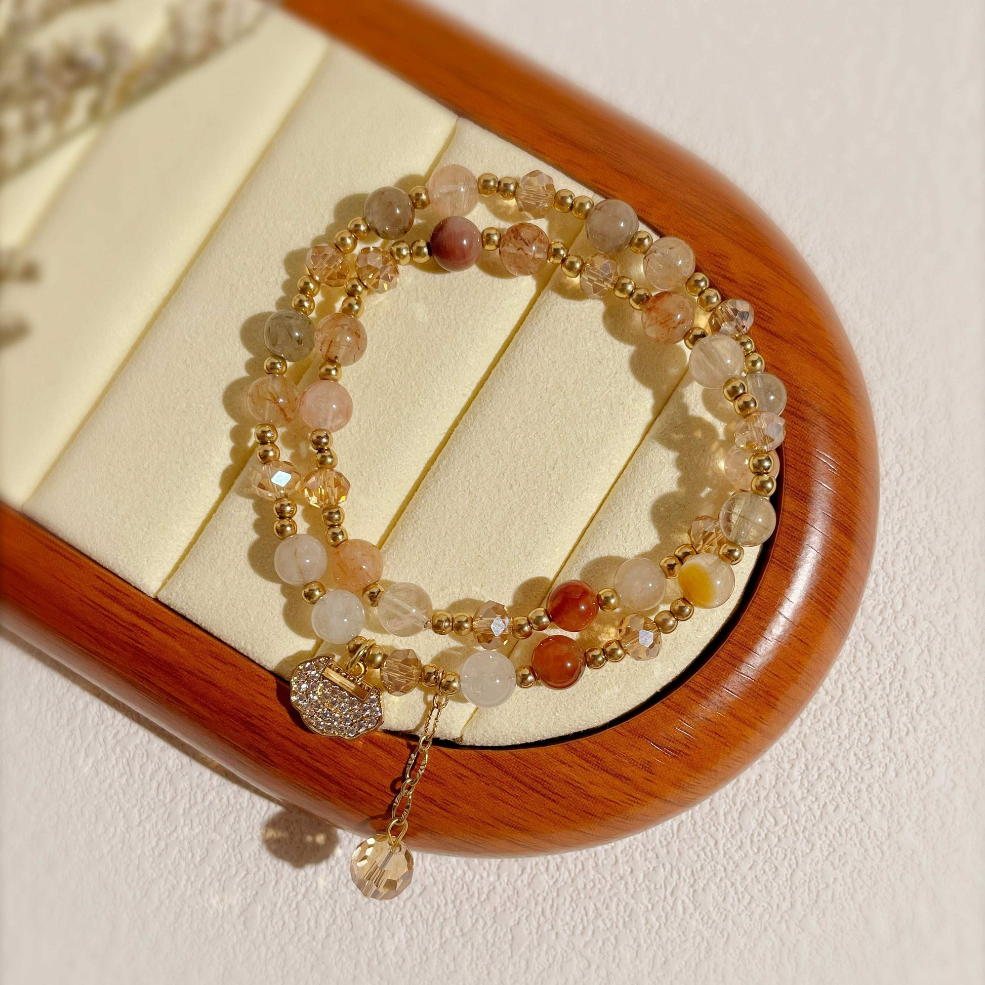 Crystal Fortune Lock Bracelet