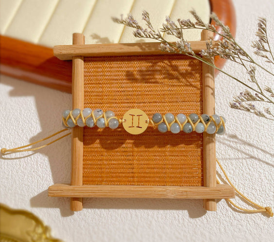 Zodiac Aura Protection Braided Stone Bracelet - MystiCrystals