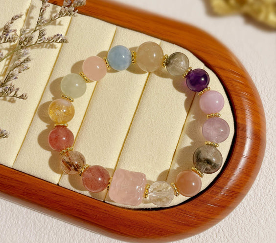 Multi-Gem Bracelet for Anxiety Relief and Balance - MystiCrystals