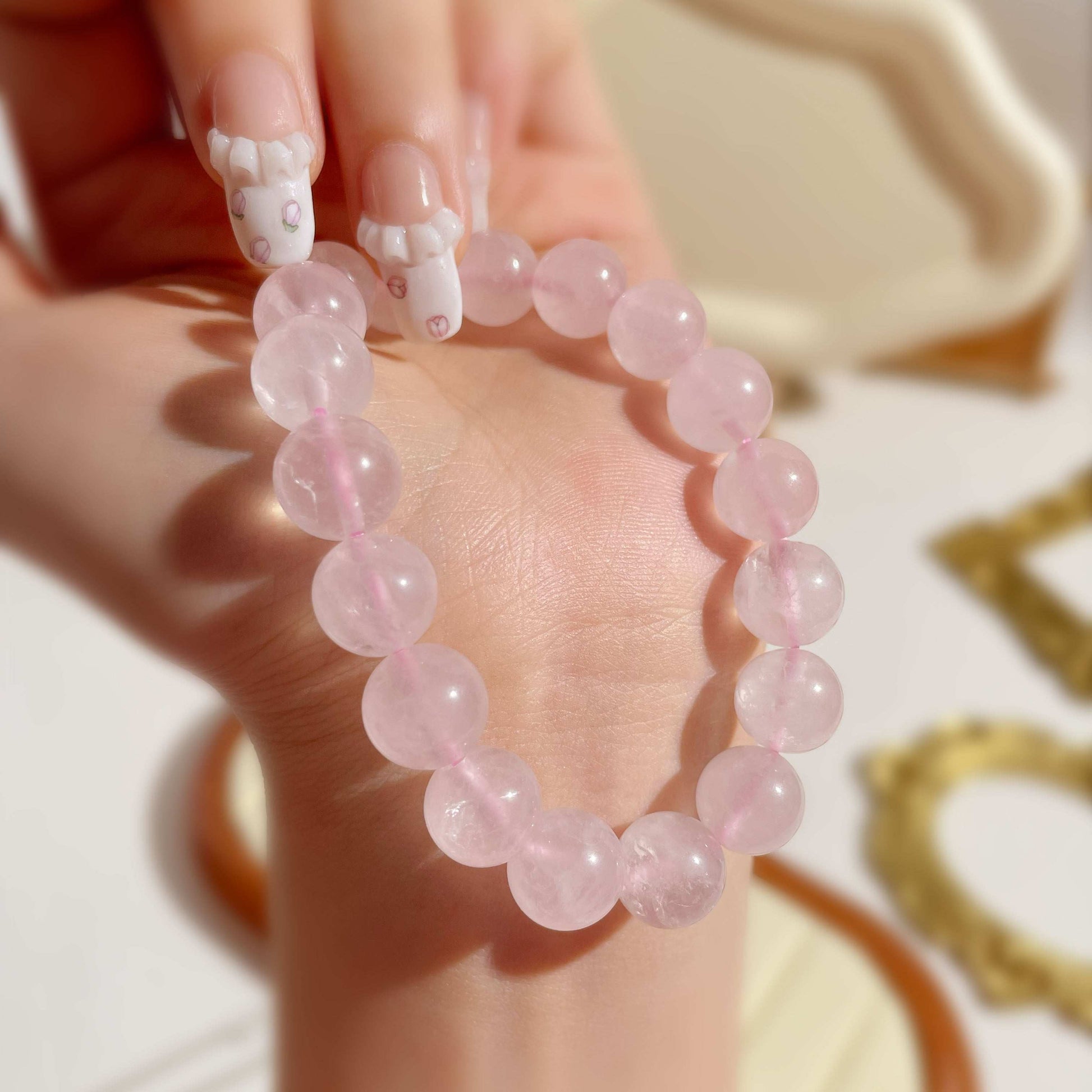 Free Today : Rose Quartz Bracelet for Love and Heart Energy - Solcryst