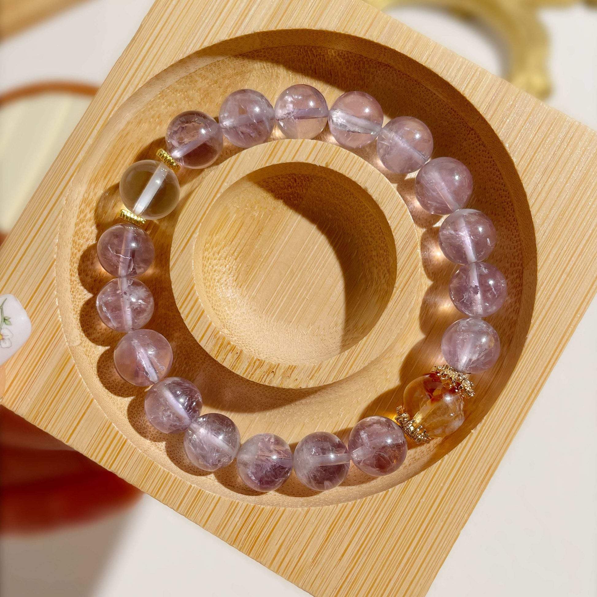 Natural Amethyst Bracelet for Stress Relief & Positive Vibes - MystiCrystals