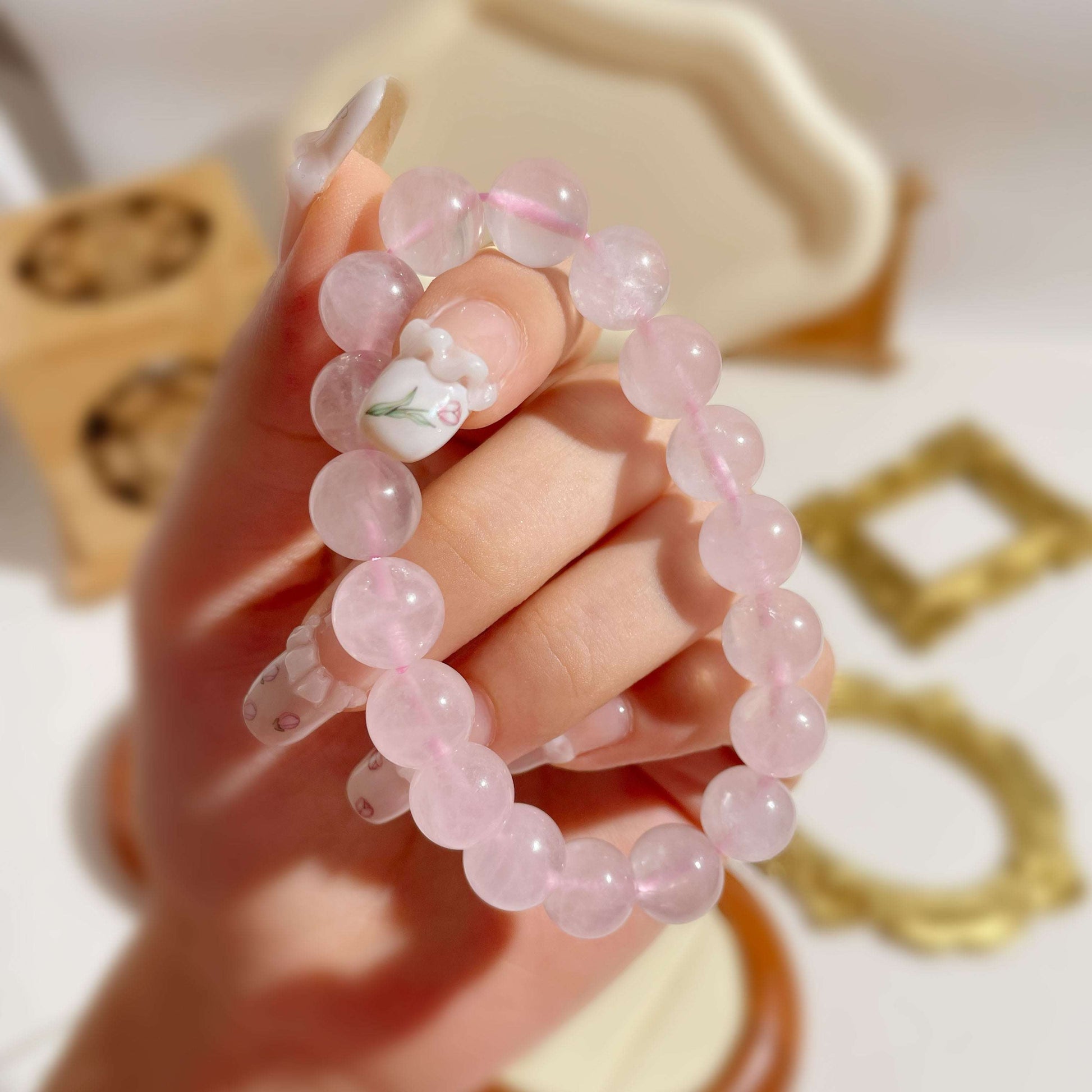 Free Today : Rose Quartz Bracelet for Love and Heart Energy - Solcryst