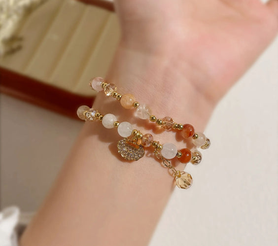 Crystal Fortune Lock Bracelet