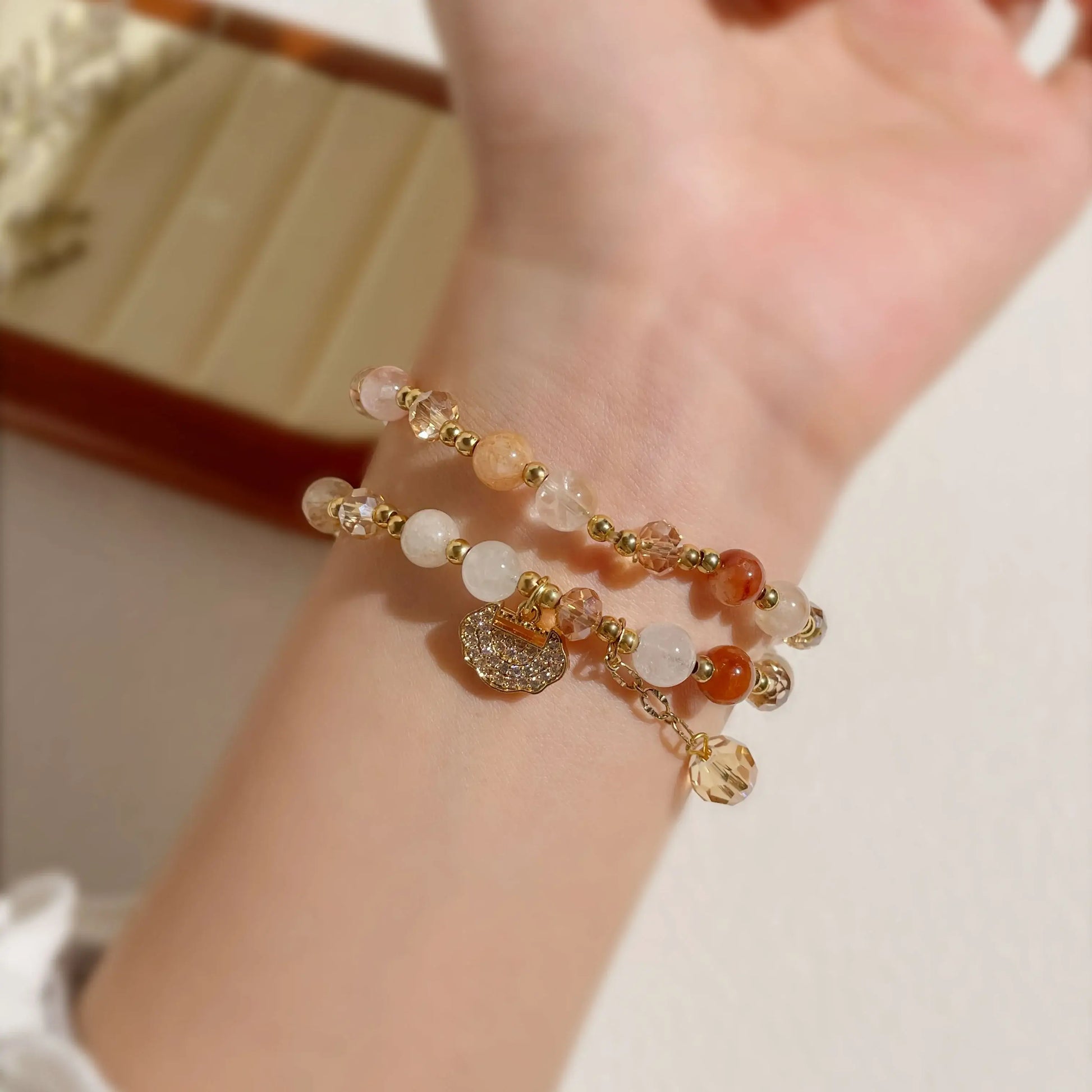 Crystal Fortune Lock Bracelet