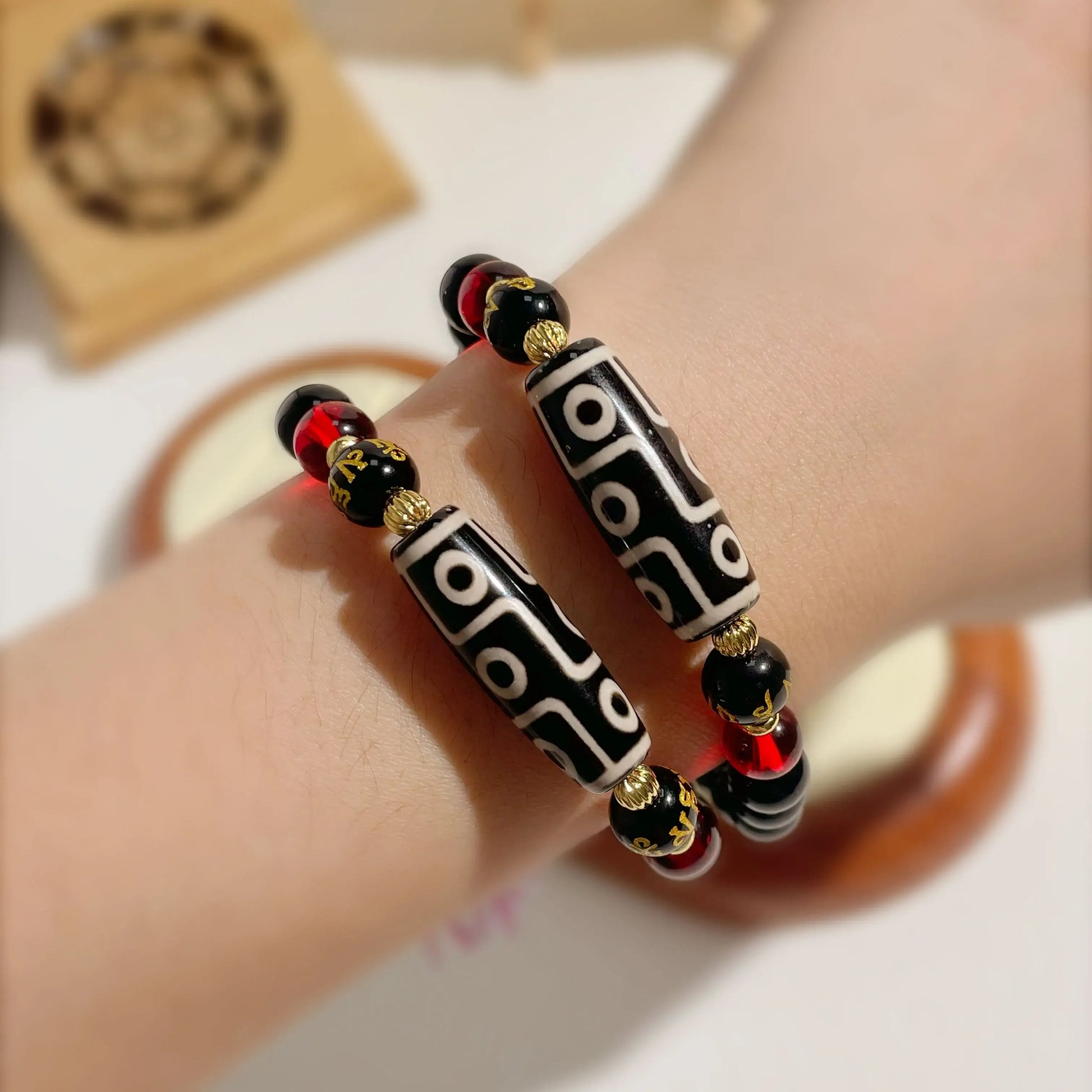 Ancient Tibetan Dzi Bracelet to Amplify Luck & Deflect Negativity - MystiCrystals
